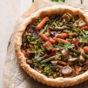 Image recette : Tarte fine à la poêlée en persillade